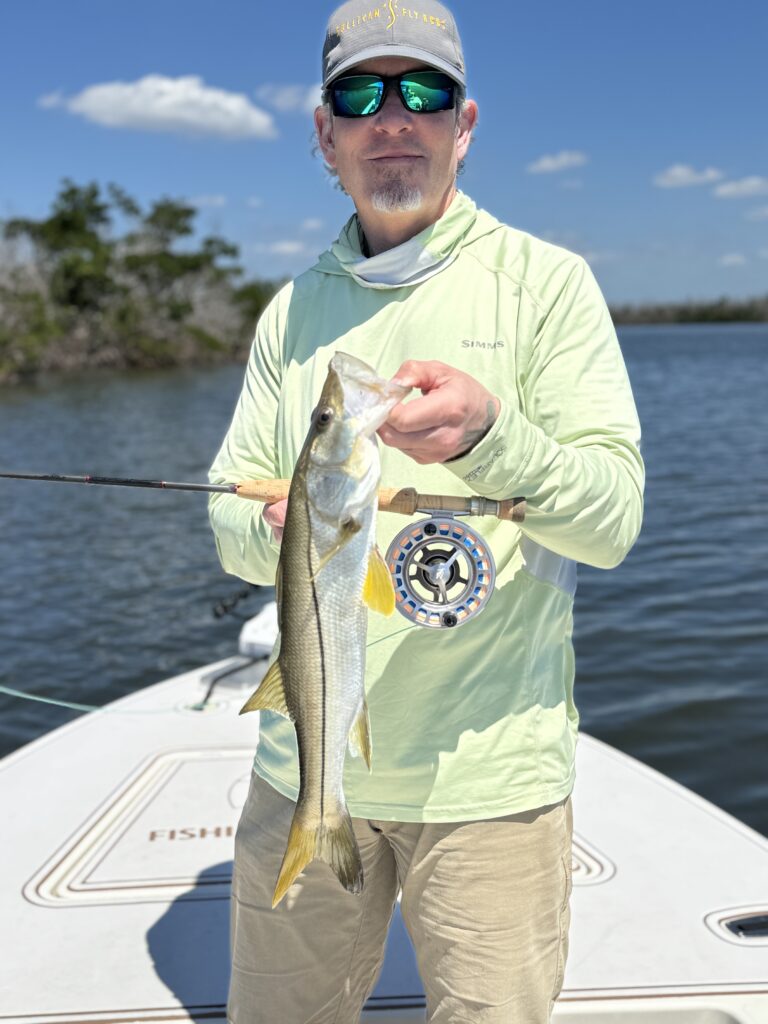 catching snook with a fly rod